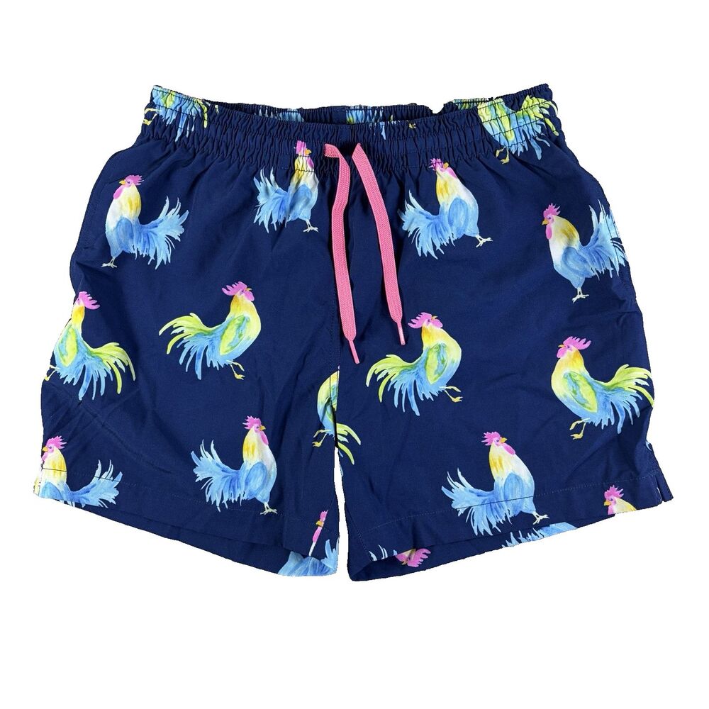 Chubbies Swim Trunks Mens Small 5.5 Chicken Blue Lined Beach Summer